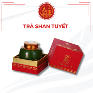 Trà Shan Tuyết Cầu Tre Vàng Hũ Sứ Cao Cấp 80g